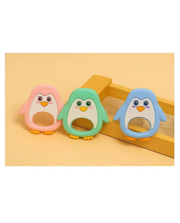 KIDS BASIC Dinosaur Shape & Reindeer Shape Silicone Teether , BPA Free & Safe for Babies (Pack of 2)