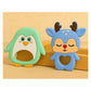 KIDS BASIC Dinosaur Shape & Reindeer Shape Silicone Teether , BPA Free & Safe for Babies (Pack of 2)