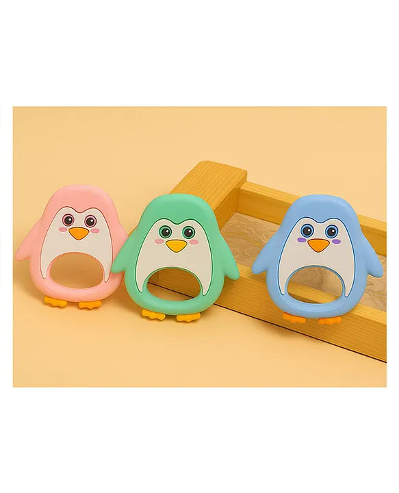 KIDS BASIC Dinosaur Shape & Reindeer Shape Silicone Teether , BPA Free & Safe for Babies (Pack of 2)