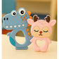KIDS BASIC Dinosaur Shape & Reindeer Shape Silicone Teether , BPA Free & Safe for Babies (Pack of 2)