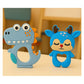 KIDS BASIC Dinosaur Shape & Reindeer Shape Silicone Teether , BPA Free & Safe for Babies (Pack of 2)