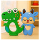 KIDS BASIC Dinosaur Shape & Reindeer Shape Silicone Teether , BPA Free & Safe for Babies (Pack of 2)