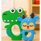 KIDS BASIC Dinosaur Shape & Reindeer Shape Silicone Teether , BPA Free & Safe for Babies (Pack of 2)