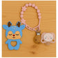 KIDS BASIC Baby Pacifier with Chain & Soft Reindeer Teether Combo ,Silicone, BPA Free