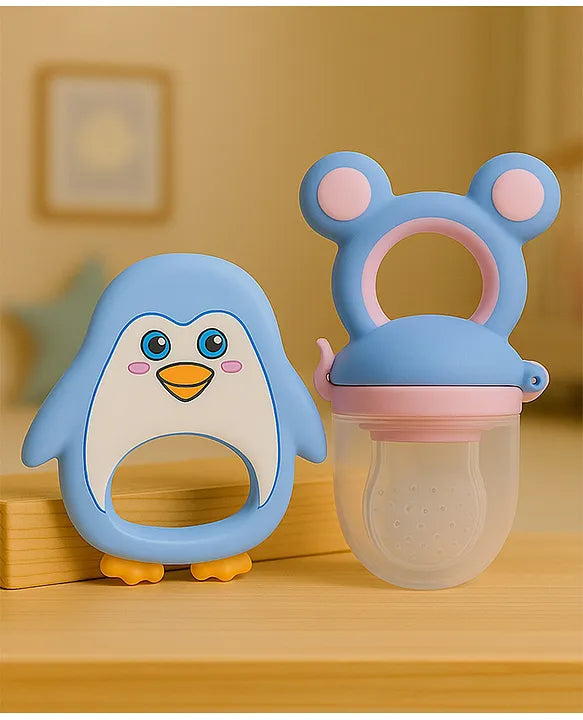 KIDS BASIC Essential Combo Mickey Fruit Nibbler & BPA Free Teether