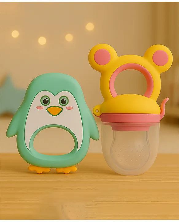 KIDS BASIC Essential Combo Mickey Fruit Nibbler & BPA Free Teether