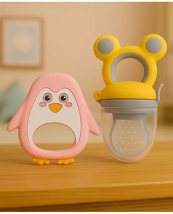 KIDS BASIC Essential Combo Mickey Fruit Nibbler & BPA Free Teether