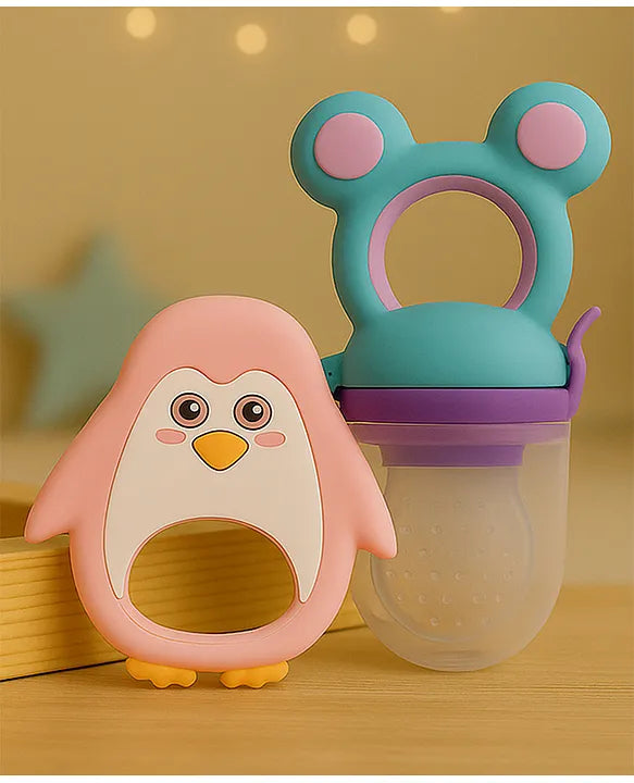 KIDS BASIC Essential Combo Mickey Fruit Nibbler & BPA Free Teether