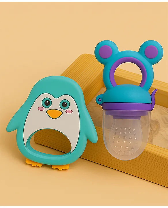 KIDS BASIC Essential Combo Mickey Fruit Nibbler & BPA Free Teether