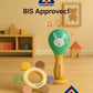 KIDS BASIC BIS Certified Wooden Teether & Wooden Rattle Combo , Natural, Safe & Eco-Friendly for Babies