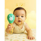 KIDS BASIC BIS Certified Wooden Teether & Wooden Rattle Combo , Natural, Safe & Eco-Friendly for Babies