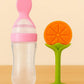 KIDS BASIC Baby Silicone Spoon Bottle with Soft Teether Feeder Combo , BPA Free Feeding Set