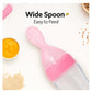 KIDS BASIC Baby Silicone Spoon Bottle with Soft Teether Feeder Combo , BPA Free Feeding Set