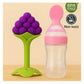 KIDS BASIC Baby Silicone Spoon Bottle with Soft Teether Feeder Combo , BPA Free Feeding Set
