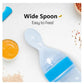 KIDS BASIC Baby Silicone Spoon Bottle with Soft Teether Feeder Combo , BPA Free Feeding Set