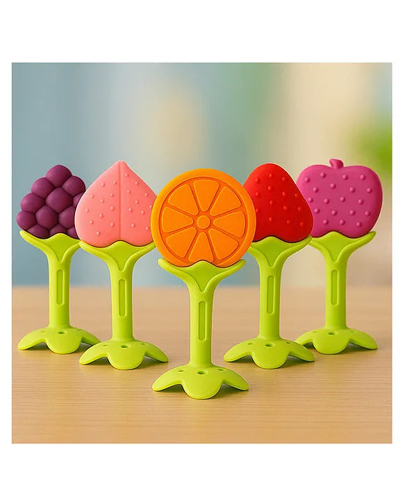 KIDS BASIC Baby Silicone Spoon Bottle with Soft Teether Feeder Combo , BPA Free Feeding Set