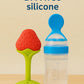 KIDS BASIC Baby Silicone Spoon Bottle with Soft Teether Feeder Combo , BPA Free Feeding Set