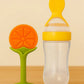 KIDS BASIC Baby Silicone Spoon Bottle with Soft Teether Feeder Combo , BPA Free Feeding Set