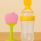 KIDS BASIC Baby Silicone Spoon Bottle with Soft Teether Feeder Combo , BPA Free Feeding Set