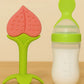 KIDS BASIC Baby Silicone Spoon Bottle with Soft Teether Feeder Combo , BPA Free Feeding Set