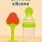 KIDS BASIC Baby Silicone Spoon Bottle with Soft Teether Feeder Combo , BPA Free Feeding Set