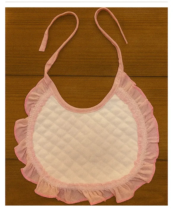 KIDS BASIC Premium Imported Knot Frill Baby Bibs - Super Soft, Large Size, Cute Designs