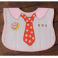 KIDS BASIC Adorable Baby Bib With Tie Design - Waterproof, Soft & Easy to Clean