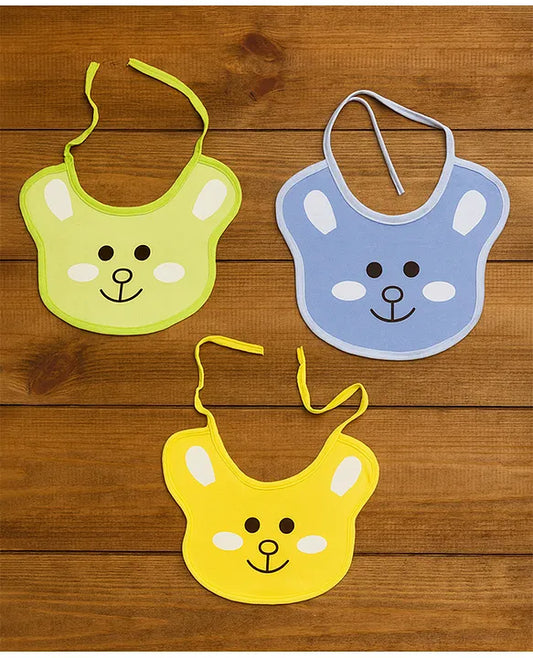 KIDS BASIC premium Knot Baby Bibs - Soft Cotton, Cute Animal Prints, Comfortable & Absorbent