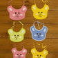 KIDS BASIC premium Knot Baby Bibs - Soft Cotton, Cute Animal Prints, Comfortable & Absorbent
