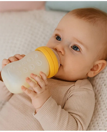 KIDS BASIC 2 In 1 Silicone Feeder & Nipple With Silicone Squeeze Bottle, 180 ml- Blue