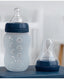 KIDS BASIC 2 In 1 Silicone Feeder & Nipple With Silicone Squeeze Bottle, 180 ml- Blue