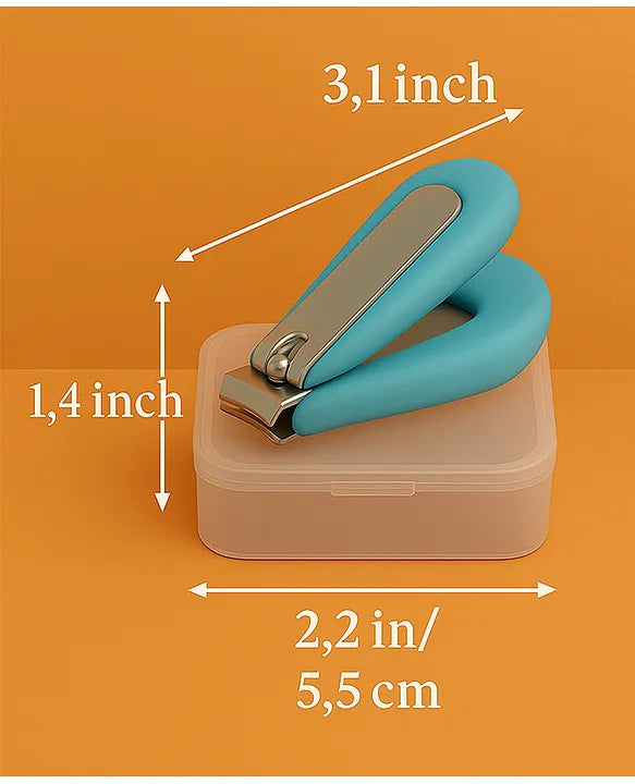 KIDS BASIC  Baby Nail Clipper with Safety Box - Gentle & Easy Grooming for Newborns and Kids