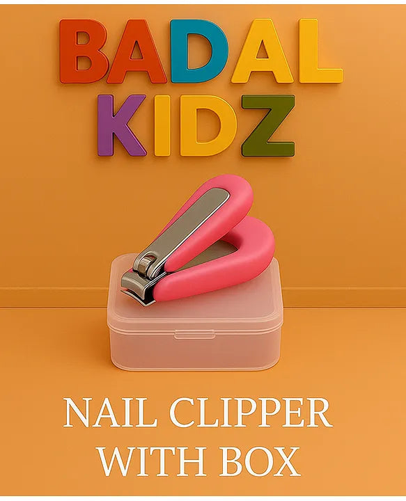 KIDS BASIC  Baby Nail Clipper with Safety Box - Gentle & Easy Grooming for Newborns and Kids