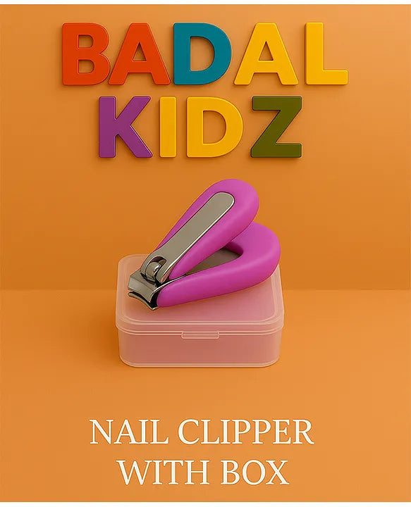 KIDS BASIC  Baby Nail Clipper with Safety Box - Gentle & Easy Grooming for Newborns and Kids