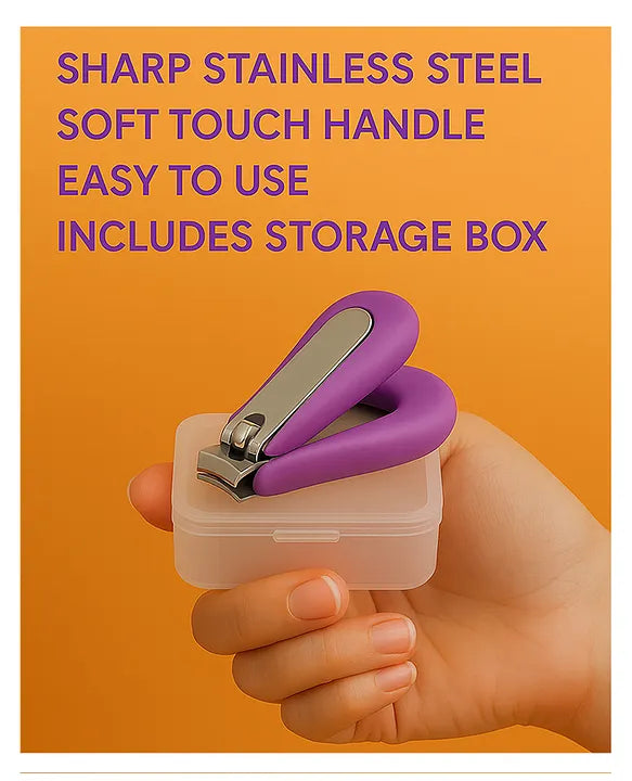KIDS BASIC  Baby Nail Clipper with Safety Box - Gentle & Easy Grooming for Newborns and Kids