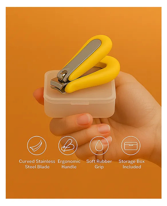 KIDS BASIC  Baby Nail Clipper with Safety Box - Gentle & Easy Grooming for Newborns and Kids