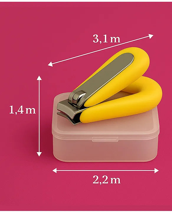 KIDS BASIC  Baby Nail Clipper with Safety Box - Gentle & Easy Grooming for Newborns and Kids
