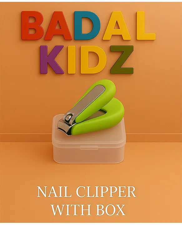 KIDS BASIC  Baby Nail Clipper with Safety Box - Gentle & Easy Grooming for Newborns and Kids