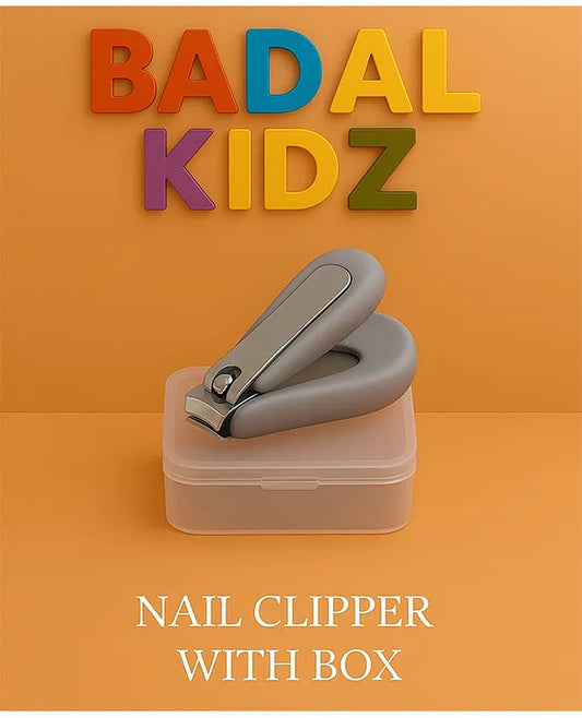 KIDS BASIC  Baby Nail Clipper with Safety Box - Gentle & Easy Grooming for Newborns and Kids