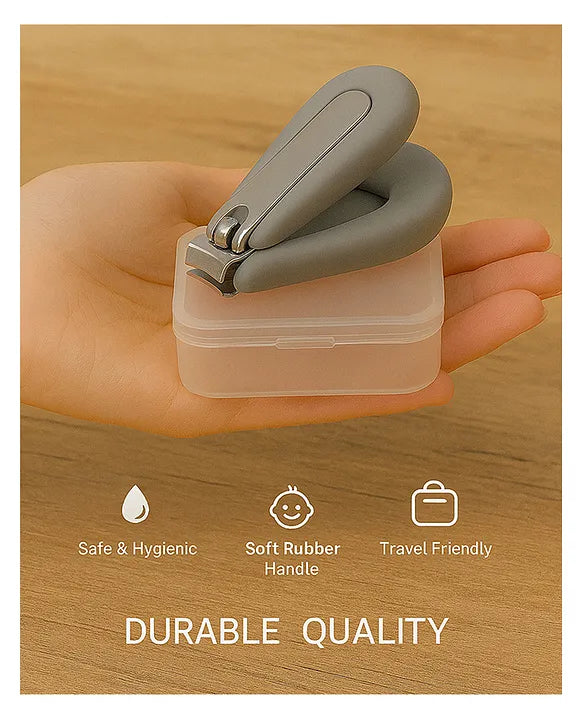 KIDS BASIC  Baby Nail Clipper with Safety Box - Gentle & Easy Grooming for Newborns and Kids