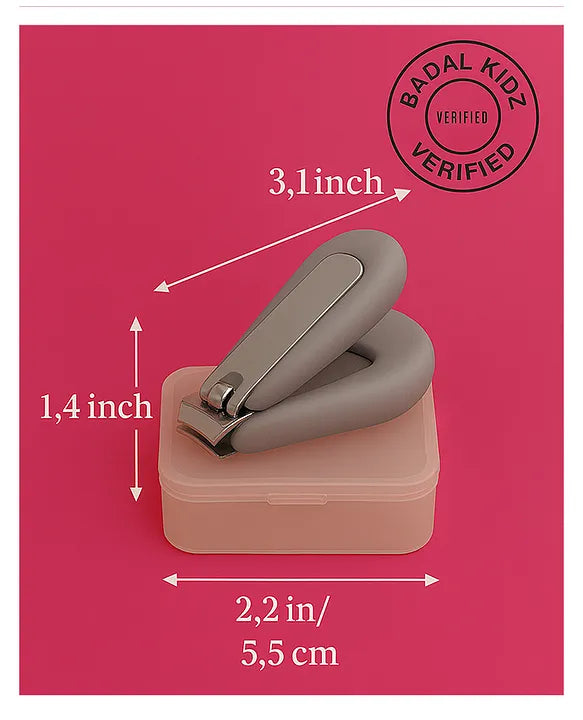 KIDS BASIC  Baby Nail Clipper with Safety Box - Gentle & Easy Grooming for Newborns and Kids