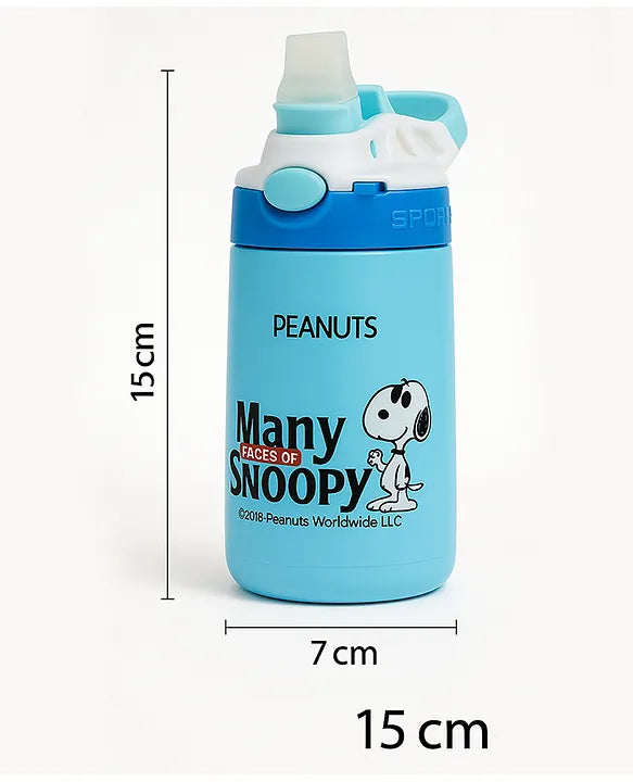 KIDS BASIC Stainless Steel Sipper Bottle,350ml Vacuum Insulated Water Bottle with Straw Lid | BPA Free Leakproof Steel Flask for School & Travel