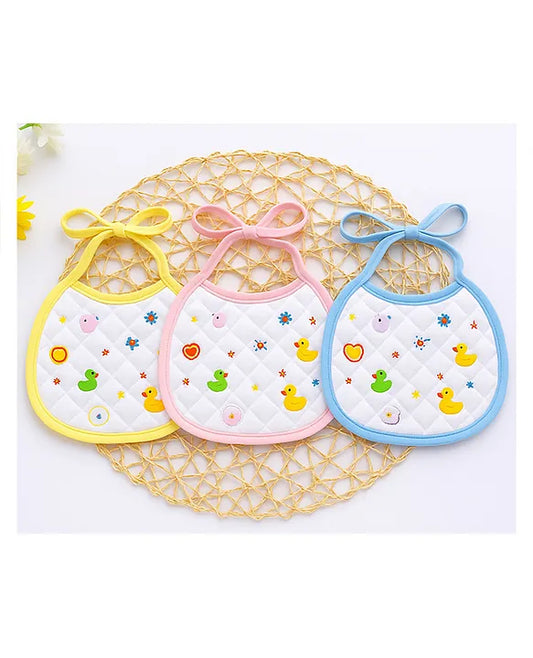 KIDS BASIC Newborn Small Knot Bib | Soft Cotton Baby Feeding Bibs | Absorbent & Comfortable for Drooling & Feeding