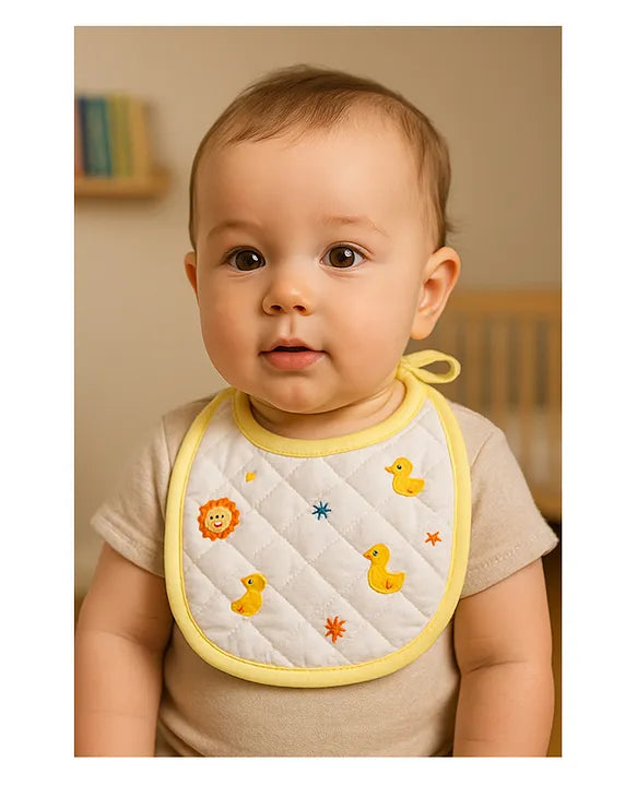 KIDS BASIC Newborn Small Knot Bib | Soft Cotton Baby Feeding Bibs | Absorbent & Comfortable for Drooling & Feeding