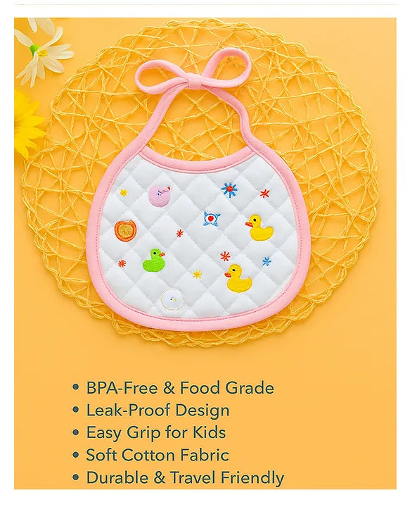 KIDS BASIC Newborn Small Knot Bib | Soft Cotton Baby Feeding Bibs | Absorbent & Comfortable for Drooling & Feeding