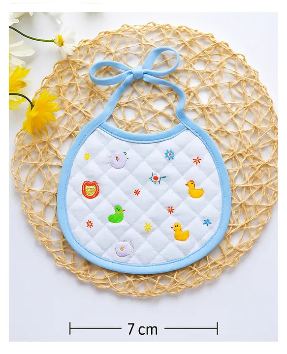 KIDS BASIC Newborn Small Knot Bib | Soft Cotton Baby Feeding Bibs | Absorbent & Comfortable for Drooling & Feeding