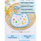 KIDS BASIC Newborn Small Knot Bib | Soft Cotton Baby Feeding Bibs | Absorbent & Comfortable for Drooling & Feeding