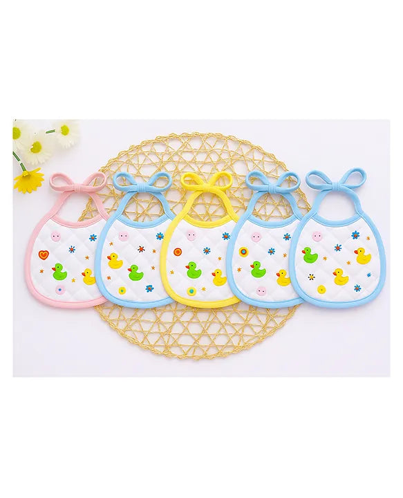 KIDS BASIC Newborn Small Knot Bib | Soft Cotton Baby Feeding Bibs | Absorbent & Comfortable for Drooling & Feeding