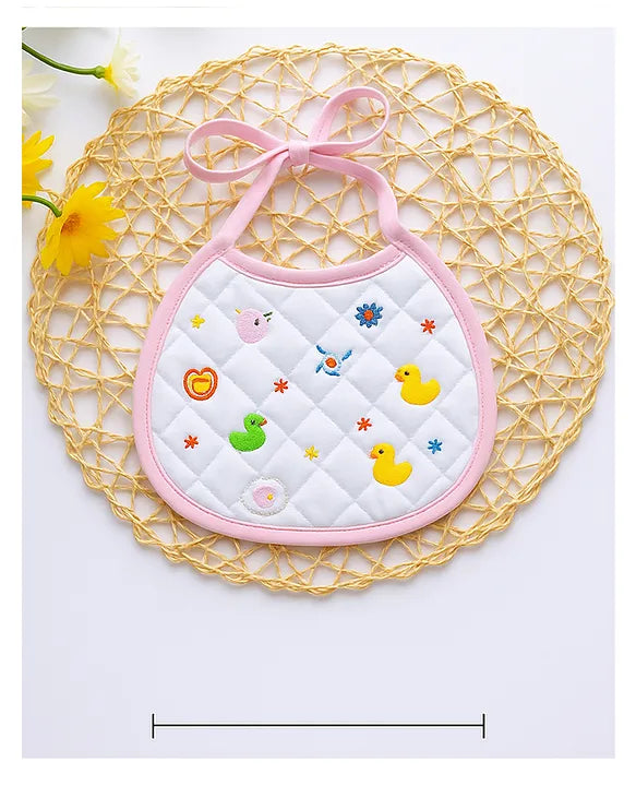 KIDS BASIC Newborn Small Knot Bib | Soft Cotton Baby Feeding Bibs | Absorbent & Comfortable for Drooling & Feeding