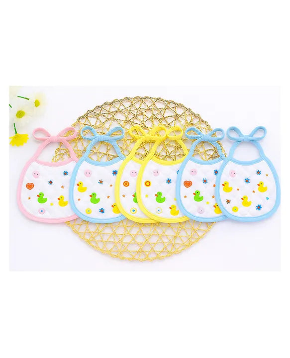 KIDS BASIC Newborn Small Knot Bib | Soft Cotton Baby Feeding Bibs | Absorbent & Comfortable for Drooling & Feeding